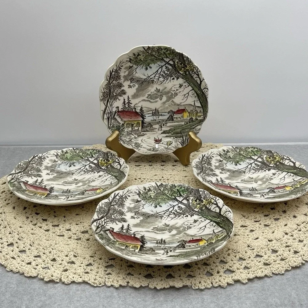 Vintage 1955 J &G Meakin Saucer Plates 5.5